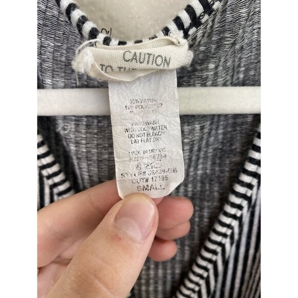 Caution To The Wind womens Black striped pantsuit Small sleeve less rayon - Picture 4 of 6